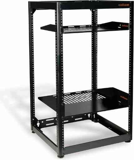 echogear 20u open frame rack for servers optimized