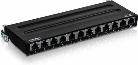trendnet 12 port cat6a shielded patch panel 10g ready optimized
